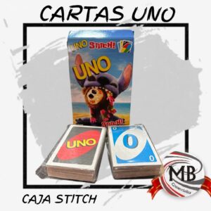 CARTAS UNO CAJA STITCH