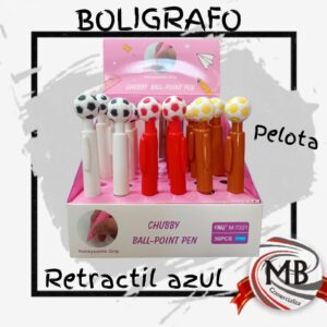 LAPICERAS-BOLIGRAFOS PELOTA RETRACTIL AZUL