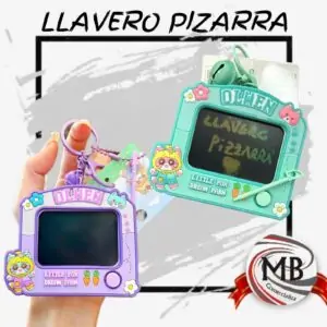 Llaveros pizarra mágica con lápiz para dibujo y escritura en colores pastel. Distribución mayorista en toda Argentina con precios directos de fábrica y despacho en 48 horas mediante MB Comercializa.