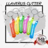 Llaveros con herramienta de corte tipo cutter de tamaño grande y colores vibrantes. Distribución mayorista nacional con precios directos y despacho en 48 horas por MB Comercializa.