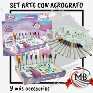 SET DE ARTE NENA TINY CON AEROGRAFO Y ACCESORIOS