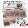 Paleta de sombras para ojos con 8 tonos variados en acabados mate y brillante para uso diario. Venta por mayor en Argentina a través de MB Comercializa.