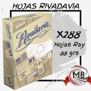 REPUESTOS DE HOJAS RIVADAVIA EXTRA BLANCAS X288