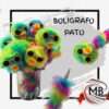 Bolígrafos con pompones diseño pato colores fluo MB comercializa. Venta mayorista de lapiceras infantiles de fantasía en Argentina. Despacho nacional en 48hs con precios directos para librerías, regalerías y revendedores de todo el país.