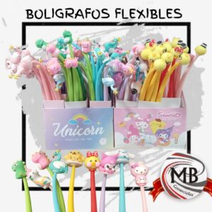 BOLIGRAFOS-LAPICERAS FLEXIBLES VARIOS DISEÑOS