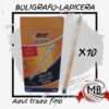 PACK X10 BOLÍGRAFOS-LAPICERAS BIC CRISTAL TRAZO FINO AZUL VENTA POR MAYOR VUELTA AL COLE ARGENTINA