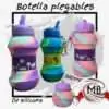 Botella plegable de silicona para niños 500ml con mosquetón. Botellas deportivas infantiles por mayor en Argentina por MB comercializa.