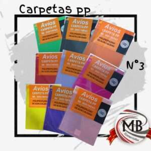 CARPETAS Nº3 DOS TAPAS POLIPROPILENO