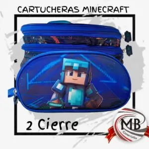 Cartuchera 3D de Roblox reforzada 2 cierres diseño infantil por mayor Argentina - MB Comercializa