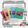 ​"Cuadernos escolares de tapa flexible con diseño de lunares tamaño número 3. Pack de 50 hojas de 90 gramos en colores vibrantes (rosa, naranja, amarillo, celeste y verde). Venta por mayor con envíos a toda la Argentina a través de MB Comercializa."