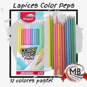 LAPICES COLOR PEPS X12 COLORES PASTEL