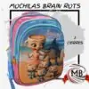 Mochila escolar infantil con diseños animados 3 compartimentos reforzada venta mayorista