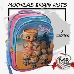 ​Mochila escolar infantil con diseños animados 3 compartimentos reforzada venta mayorista