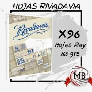 ​"Repuesto de hojas escolares extra blancas número 3. Block por 96 hojas rayadas de alta calidad para carpeta. Venta por mayor con envíos a toda la Argentina por MB Comercializa."