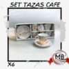 SET TAZAS Y PLATOS X 6 CAFE
