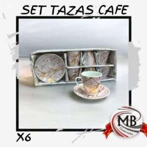 SET TAZAS Y PLATOS X 6 CAFE