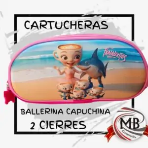 CARTUCHERAS 3D 2 CIERRES BALLERINA VENTA POR MAYOR EN ARGENTINA
