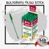 "Bolígrafos de trazo medio color verde modelo Stick en caja por 50 unidades. Distribución mayorista de insumos de librería en toda la Argentina por MB Comercializa."