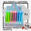 Bolígrafos de gel con diseño de huellita en colores pastel pack por unidad para regalería mayorista Argentina MB Comercializa