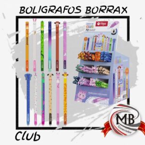 BOLIGRAFOS-LAPICERAS BORRAX CLUB ANIMALES