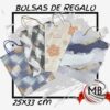 "Bolsas de cartón para regalo 25x33 cm con estampados abstractos, artísticos y florales. Packaging mayorista premium para locales comerciales y boutiques en Argentina a través de MB Comercializa."