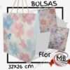 Bolsas de cartón grandes con diseño floral y mariposas 32x26 cm mayorista MB Comercializa