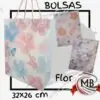 Bolsas de cartón grandes con diseño floral y mariposas 32x26 cm mayorista MB Comercializa