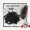PACK X 50 BROCHES NEGROS MINI MB12771