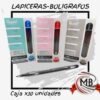​Caja de lapiceras bolígrafos por 30 unidades en colores azul, negro y rojo. Venta por mayor de artículos de librería comercial en Argentina a través de MB Comercializa. Stock para revendedores.