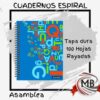 Venta por mayor de cuadernos con espiral tapa dura de 100 hojas rayadas - Distribuidora MB Comercializa con envíos a toda Argentina