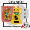 Figura decorativa de prosperidad en color oro con tecnología de oscilación solar 14x10 cm, amuleto para locales comerciales y oficinas con panel fotovoltaico. Distribución mayorista en Argentina por MB Comercializa con envíos a todo el país.