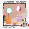 "Lámpara velador LED flexible con diseño decorativo de flor en maceta, ideal para escritorio infantil o juvenil. Artículos de iluminación y regalería para distribución mayorista en toda Argentina por MB Comercializa."