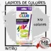 Venta por mayor de lápices de colores Intro Club x 12 unidades escolares - Distribuidora MB Comercializa con envíos a toda Argentina