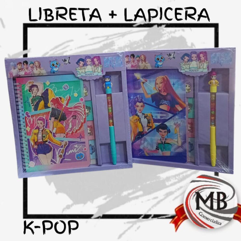 SET LIBRETA+LAPICERA K-POP