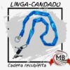 Linga candado con cadena recubierta en funda protectora azul para bicicleta o moto. Venta por mayor de artículos de seguridad y ferretería en Argentina a través de MB Comercializa.