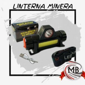 ​Linterna minera con imán y vincha led recargable venta mayorista Argentina MB Comercializa