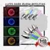 ​"Luces LED para válvulas de rueda de bicicletas en colores neón vibrantes: rosa, azul, verde y amarillo. Accesorio de seguridad nocturna con activación por movimiento para efectos visuales únicos. Venta mayorista con envíos a toda Argentina a través de MB Comercializa."