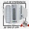 "Luz de emergencia 30 LED 21cm compacta recargable. Mini luminaria de seguridad para cortes de luz. Venta por unidad y mayorista en Argentina con despacho 48hs por MB Comercializa."