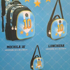 Alternative view of SET ESCOLAR MOCHILA MESSI X3 CELESTE