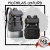"Mochilas urbanas modelo Oxford reforzadas en colores negro y gris con múltiples compartimentos. Venta por mayor de mochilas universitarias y porta notebook en Argentina a través de MB Comercializa."