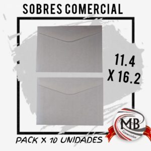 PACK X 10 SOBRES COMERCIAL 11.4 X 16.2