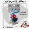 Venta por mayor de pompones Sifap x 20 unidades colores clásicos - Distribuidora MB Comercializa con envíos a toda Argentina
