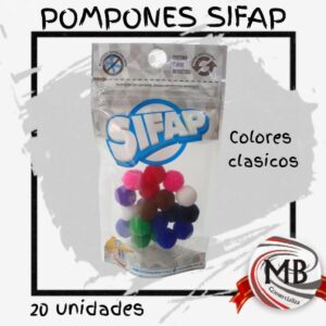 Venta por mayor de pompones Sifap x 20 unidades colores clásicos - Distribuidora MB Comercializa con envíos a toda Argentina