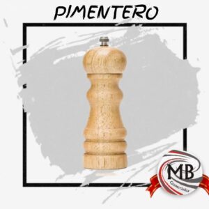 Molinillo pimentero de madera natural con mecanismo ajustable para cocina y mesa. Distribuidora de artículos de bazar al por mayor en toda Argentina a través de MB Comercializa.