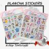 PLANCHA STICKERS TEXTURADOS K-POP VENTA POR MAYOR ARGENTINA