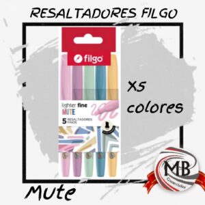 RESALTADORES FINOS MUTE X5 COLORES