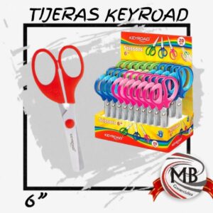 Tijeras escolares 6 pulgadas punta roma colores surtidos venta por mayor Argentina.