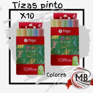 TIZAS PINTO COLORES X 10