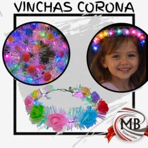 Venta por mayor de Vinchas Corona LED con flores en toda Argentina. MB Comercializa: precios directos de fábrica, alta rentabilidad para revendedores y despacho garantizado en 48 horas a todo el país.