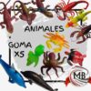 Set de animales de goma x 5 unidades reptiles insectos marinos lagartijas delfines pulpos venta mayorista MB Comercializa.
